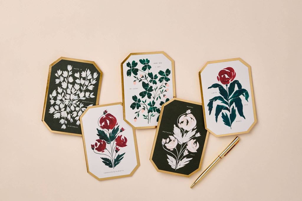'Have a Beautiful Birthday' Die Cut Botanical Card