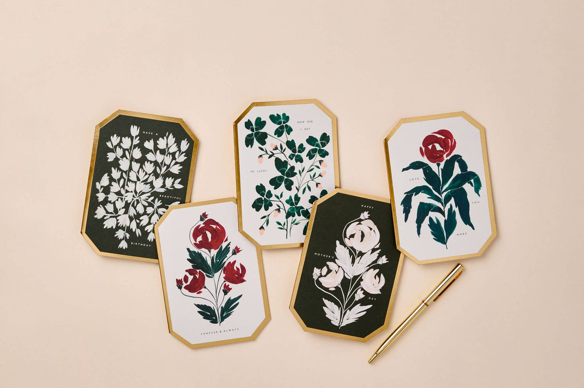 'Have a Beautiful Birthday' Die Cut Botanical Card