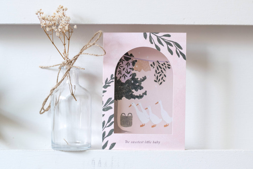Sweetest Little Baby Arch Window New Baby Card