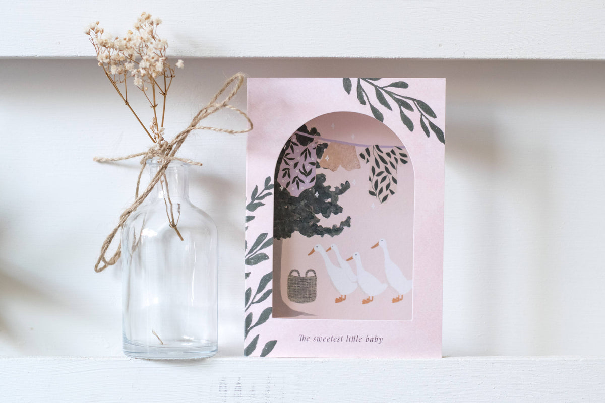 Sweetest Little Baby Arch Window New Baby Card