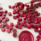 Burgundy Sealing Wax Beads | Plastic Free Wax Seal Beads