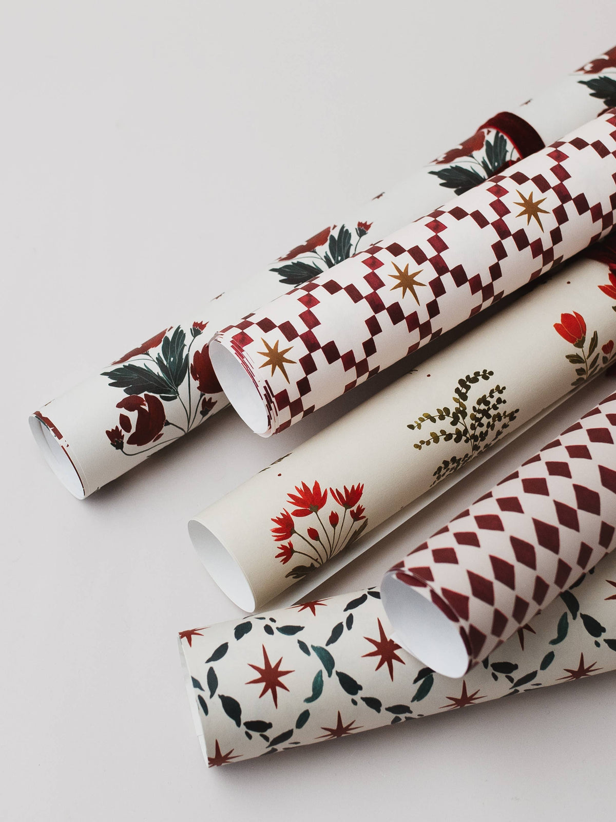 North Star Red Luxury Gift Wrap Christmas Holiday Paper