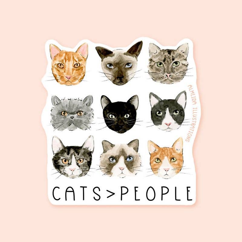 Cats > People Sticker | Funny Cat Sticker