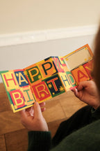 Happy Birthday Concertina Greeting Card