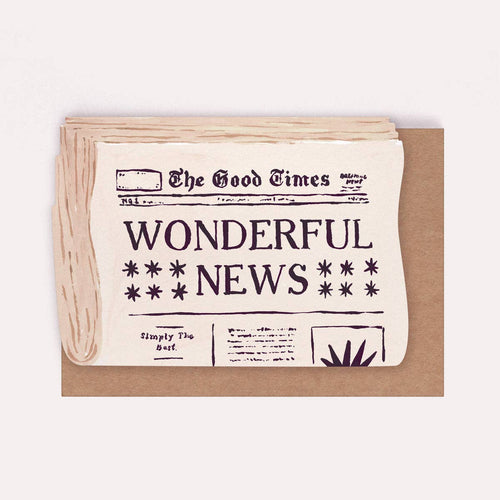 Newspaper Congratulations Card