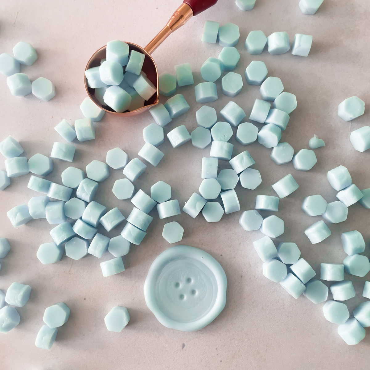 Aquamarine Sealing Wax Beads | Plastic Free Wax Seal Beads