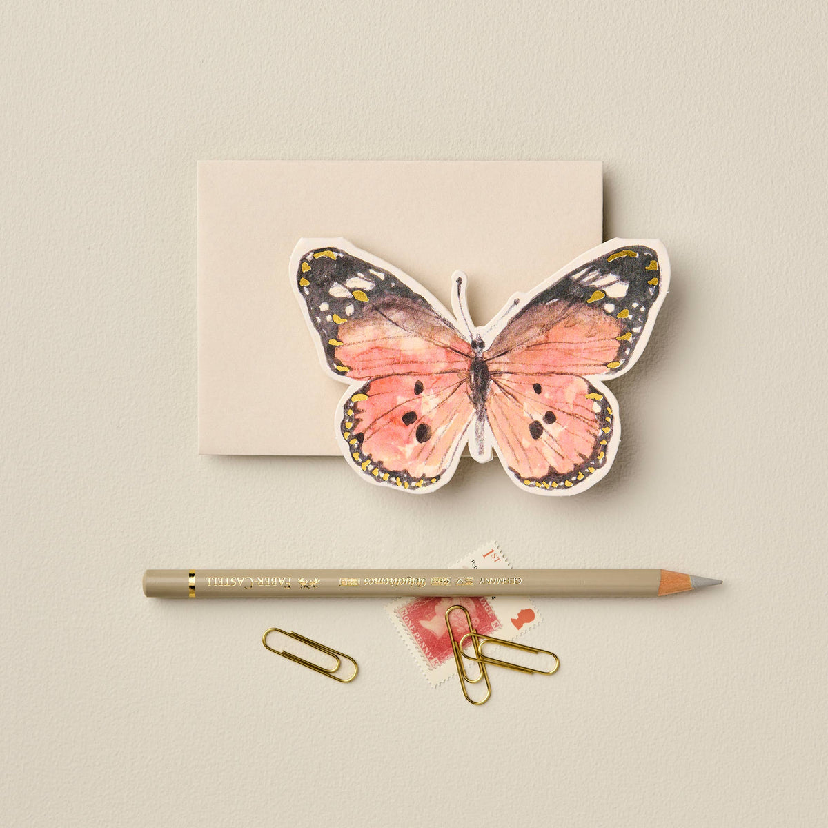 Orange Butterfly Mini Card