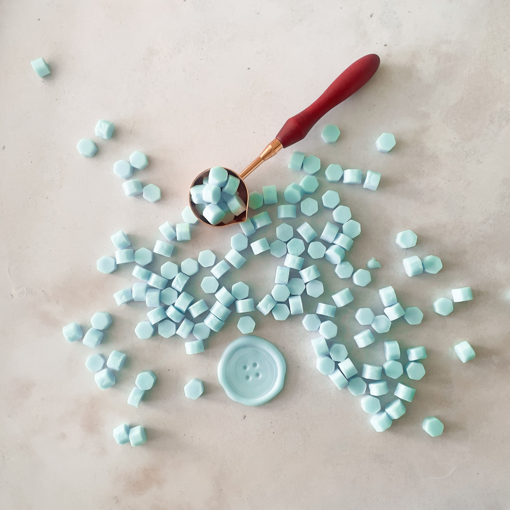 Aquamarine Sealing Wax Beads | Plastic Free Wax Seal Beads