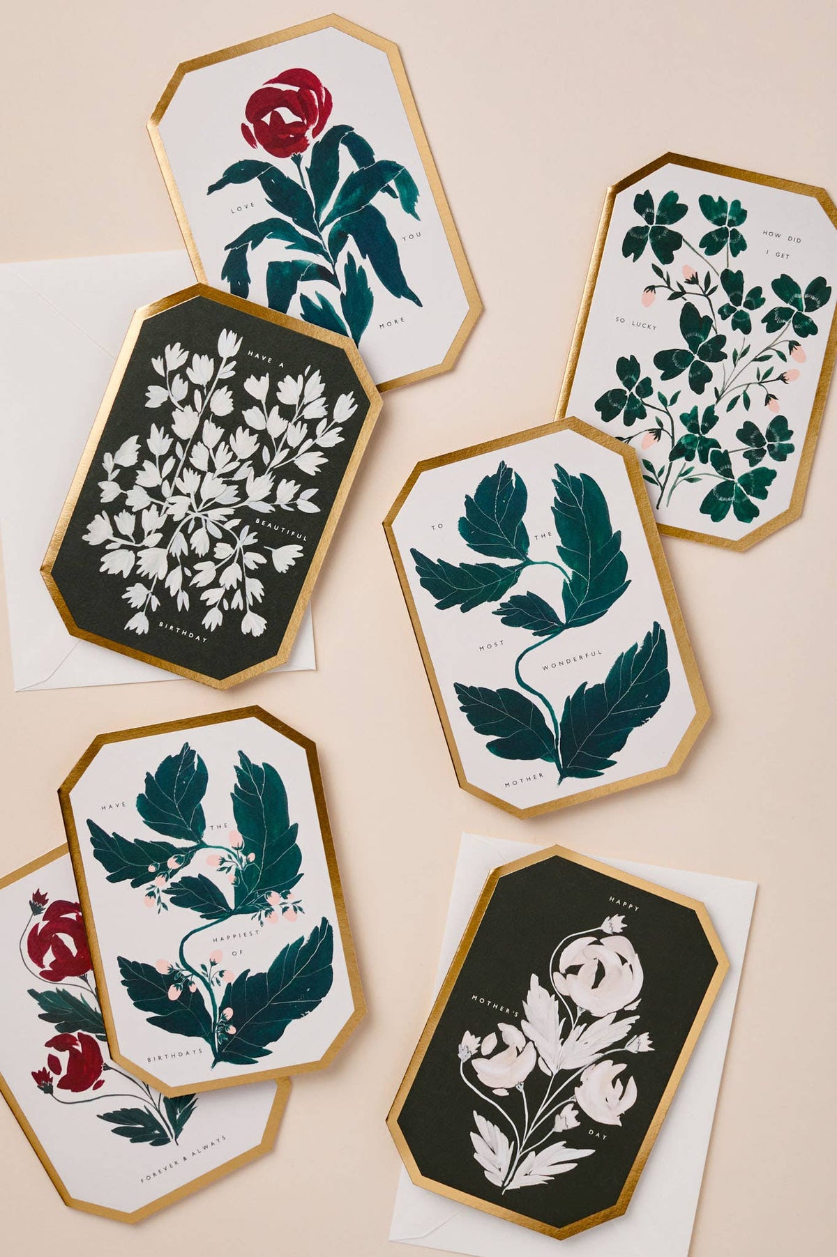 'Have a Beautiful Birthday' Die Cut Botanical Card