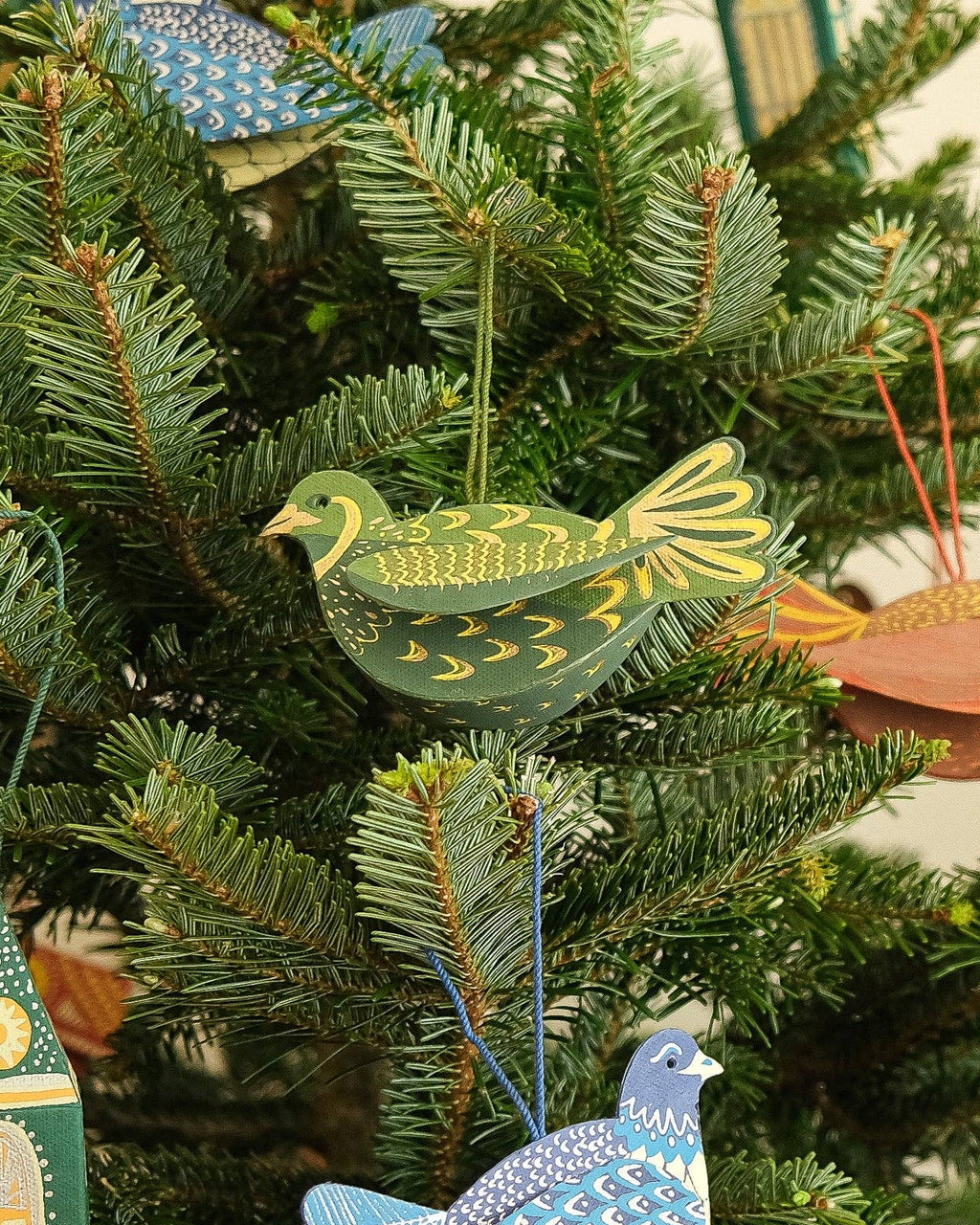 Partridge Screen-Printed Board Decoration