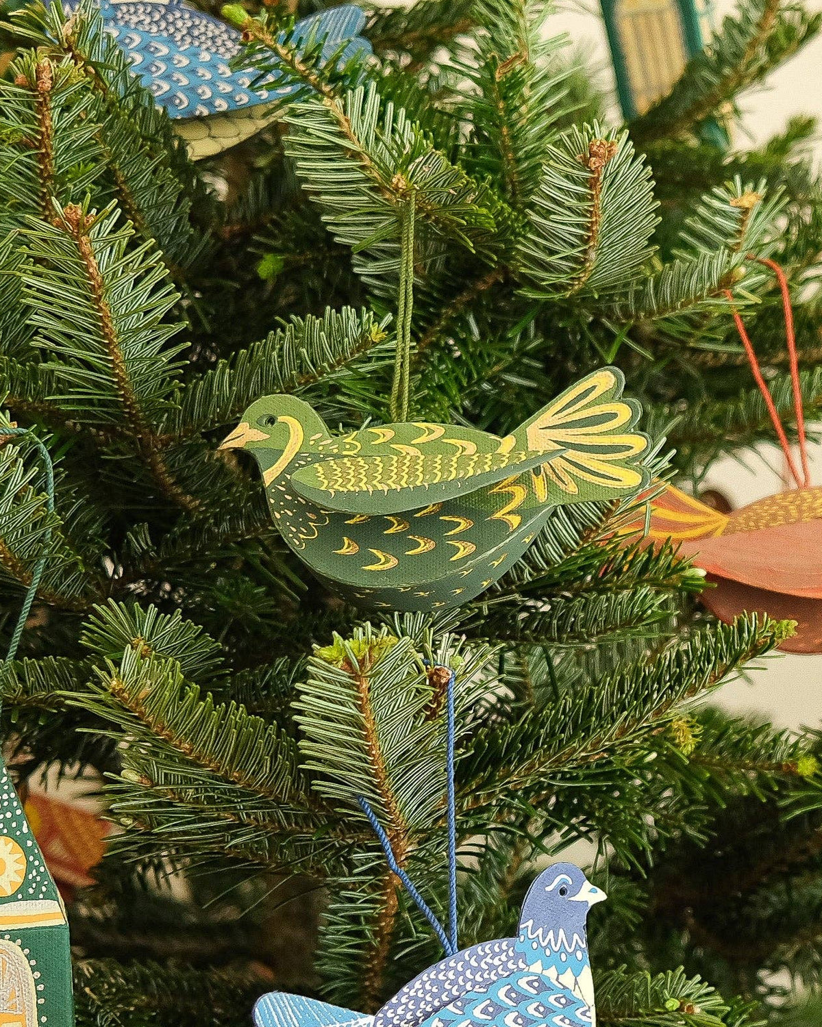 Partridge Screen-Printed Board Decoration