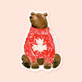 Canadian Grizzly Bear Sticker
