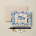 Blue Flora 'Home Sweet Home' Card