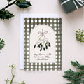 'Gingham Mistletoe' Window Christmas Card