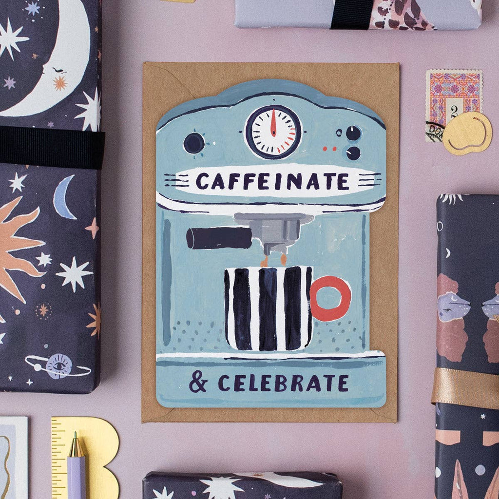 Coffee Machine Birthday Card