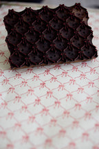 Block Printed Wrapping Paper Sheets - Bows Christmas Pudding