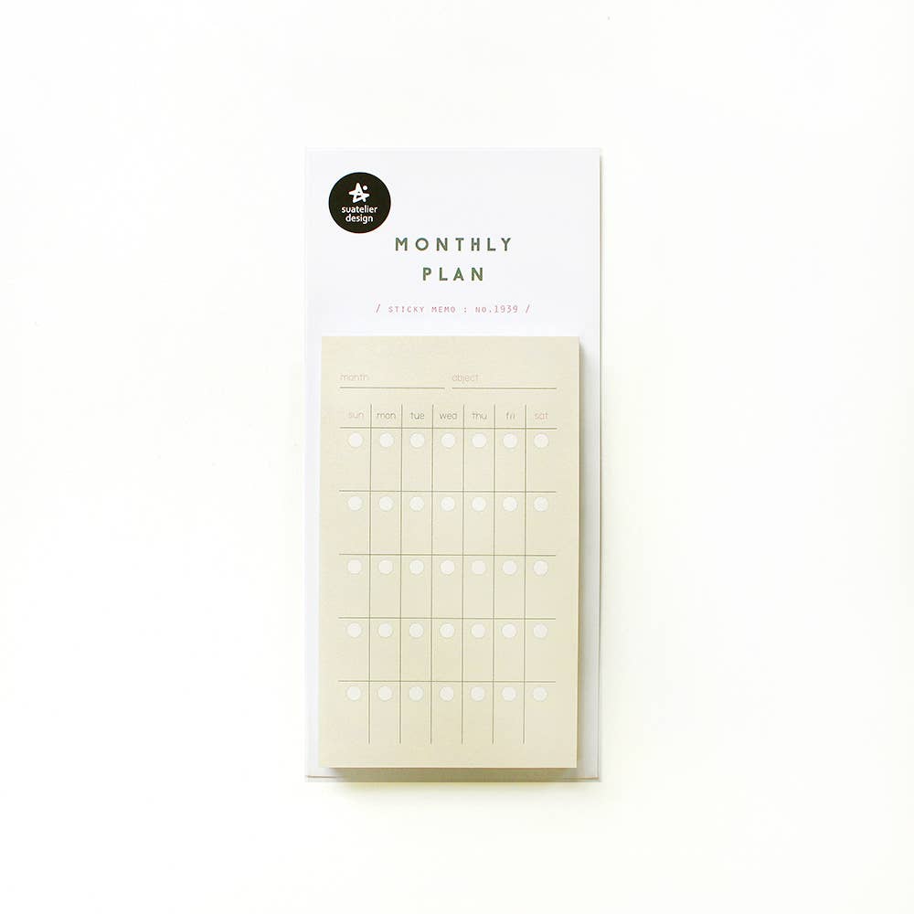 Sticky Notes - Monthly Plan