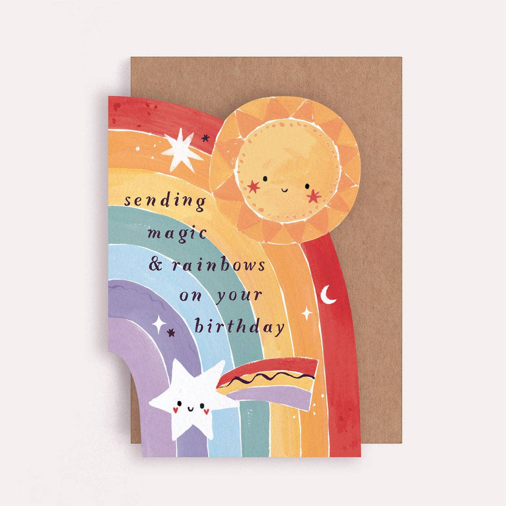 Kids Rainbow Birthday Card
