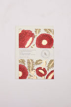 Block Printed Greeting Card - Marigold Glitz Scarlet
