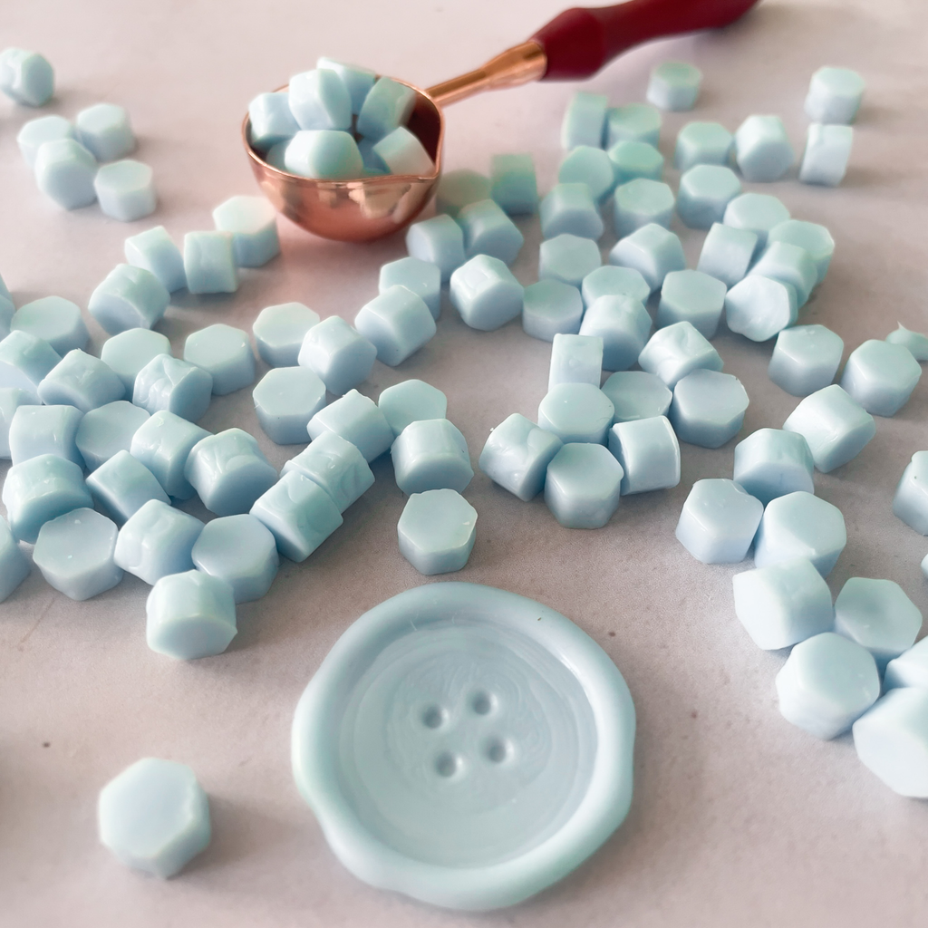 Aquamarine Sealing Wax Beads | Plastic Free Wax Seal Beads