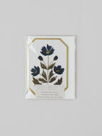 Botanical Blue Flower Concertina Mini Card