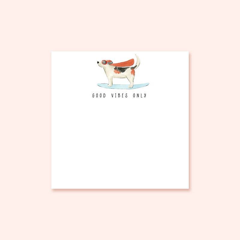 Good Vibes Only Sticky Notes | Beagle Sticky Pad