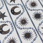 Blue Moon Stars Christmas Botanical Luxury Gift Wrap Papers