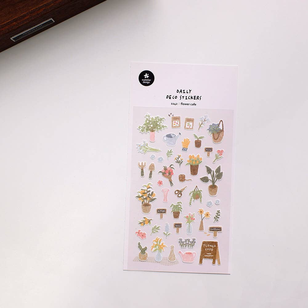 Daily Deco Stickers - Flower Cafe