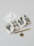 Botanical Blue Flower Concertina Mini Card