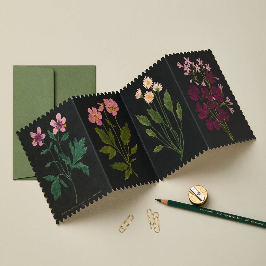 Botanical Concertina Card