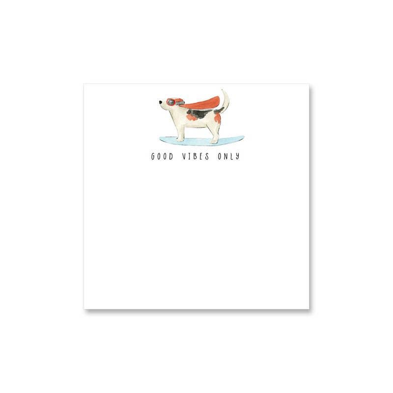 Good Vibes Only Sticky Notes | Beagle Sticky Pad
