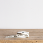 Cream & Olive 'Merry Christmas' Cursive Ribbon