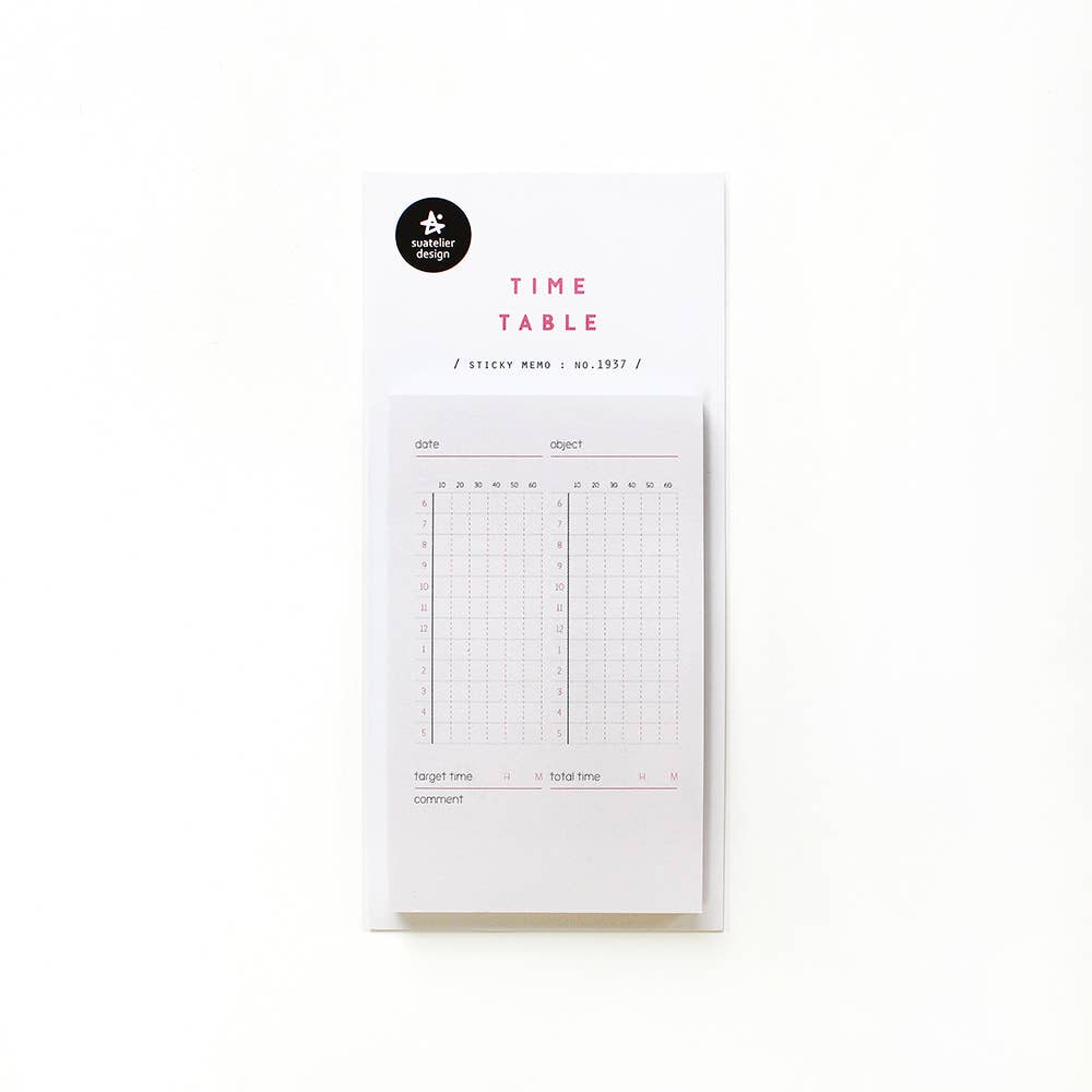 Sticky Notes - Time Table
