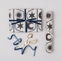 Blue Moon Stars Christmas Botanical Luxury Gift Wrap Papers