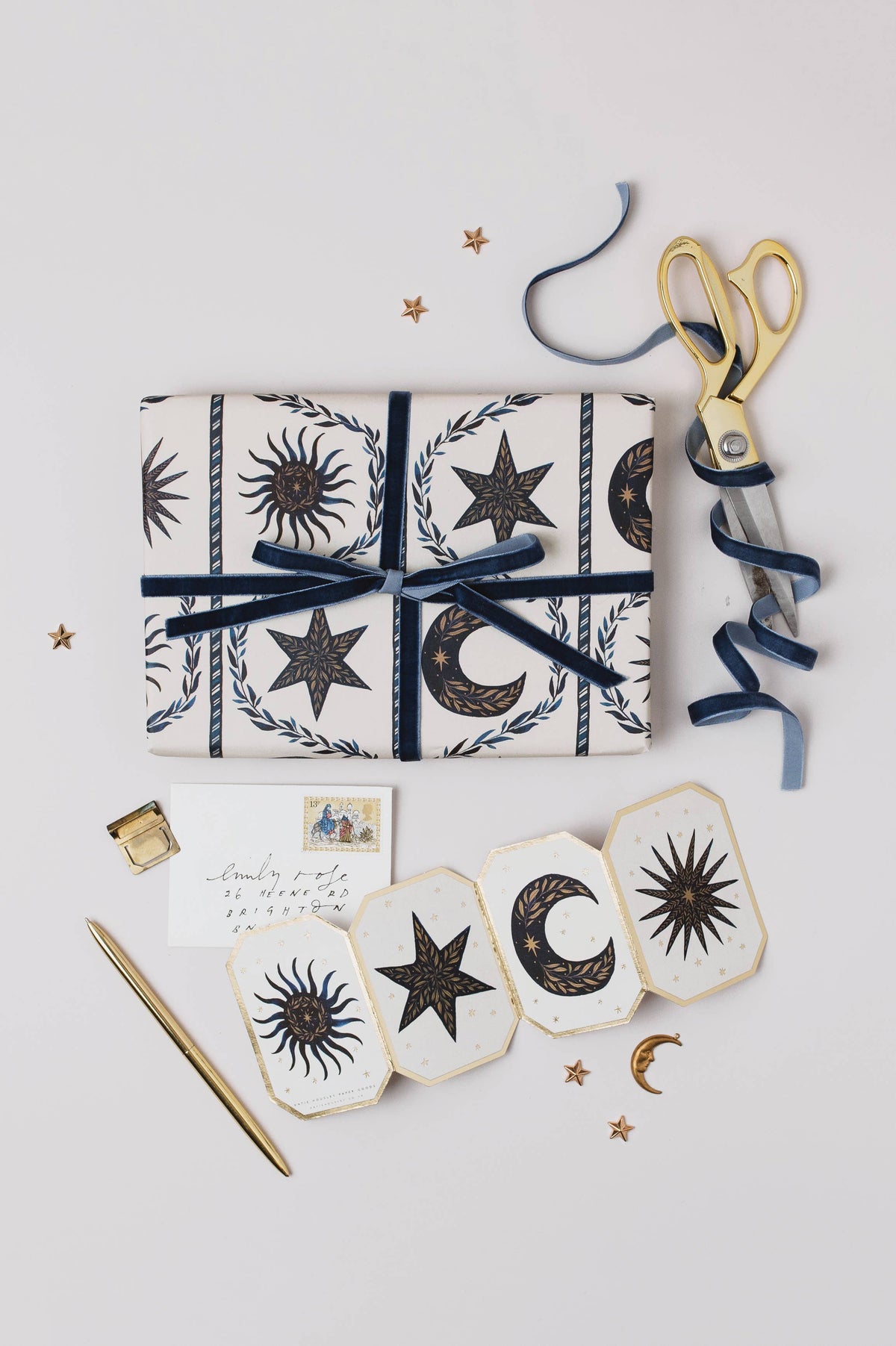 Celestial Concertina Mini Card