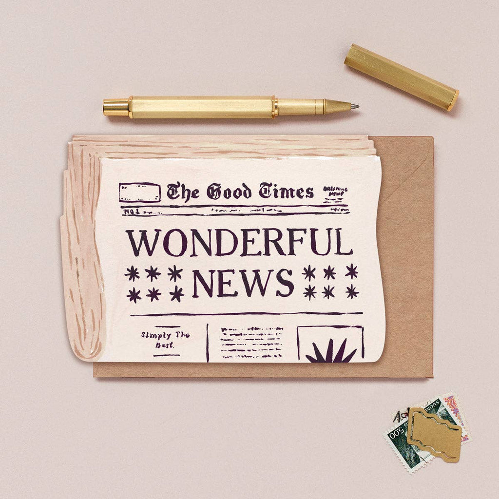 Newspaper Congratulations Card