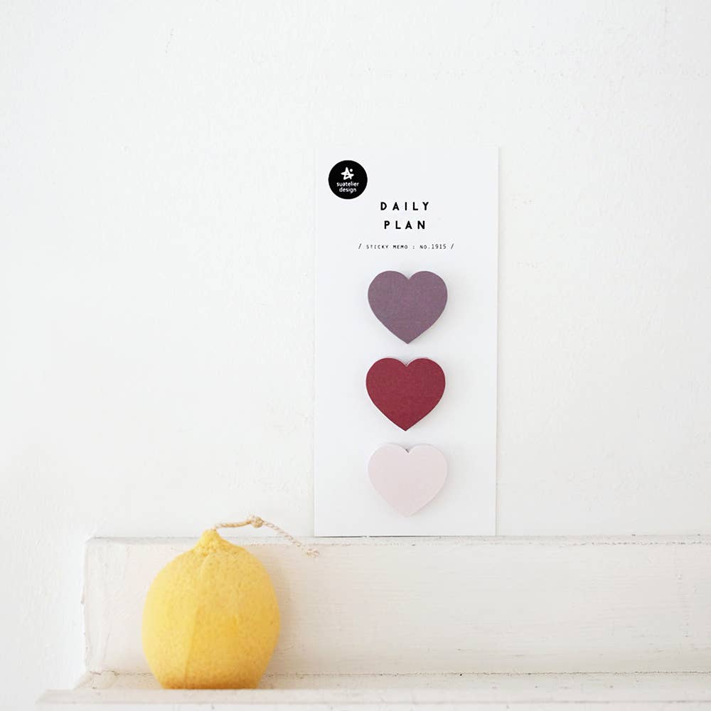 Sticky Notes - Daily Plan (Hearts)