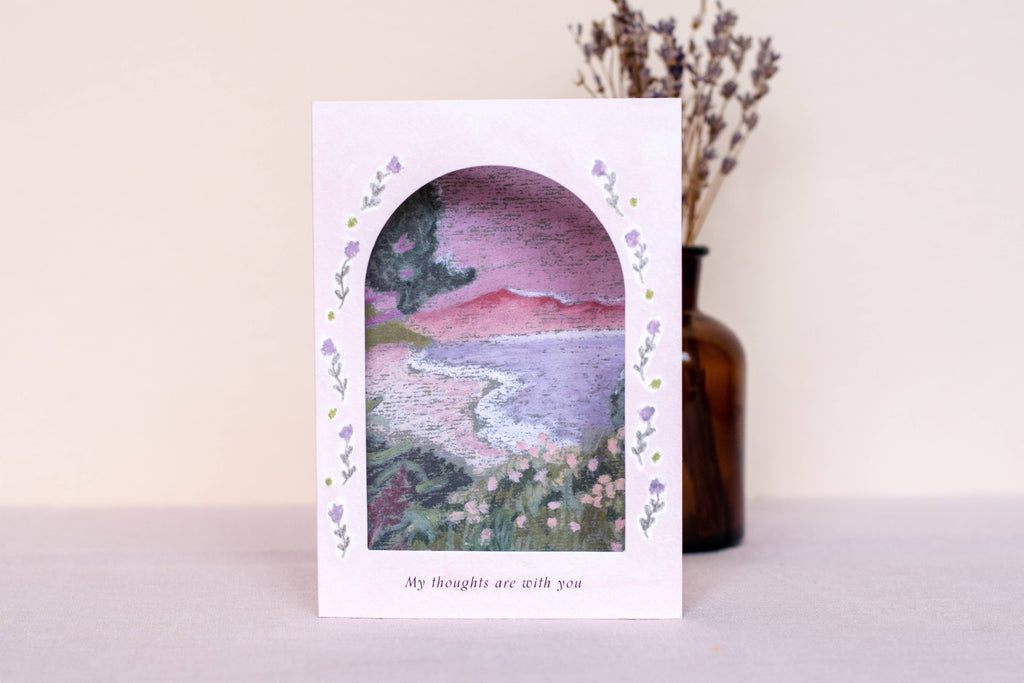 Thinking of you Arch Window Sympathy Card