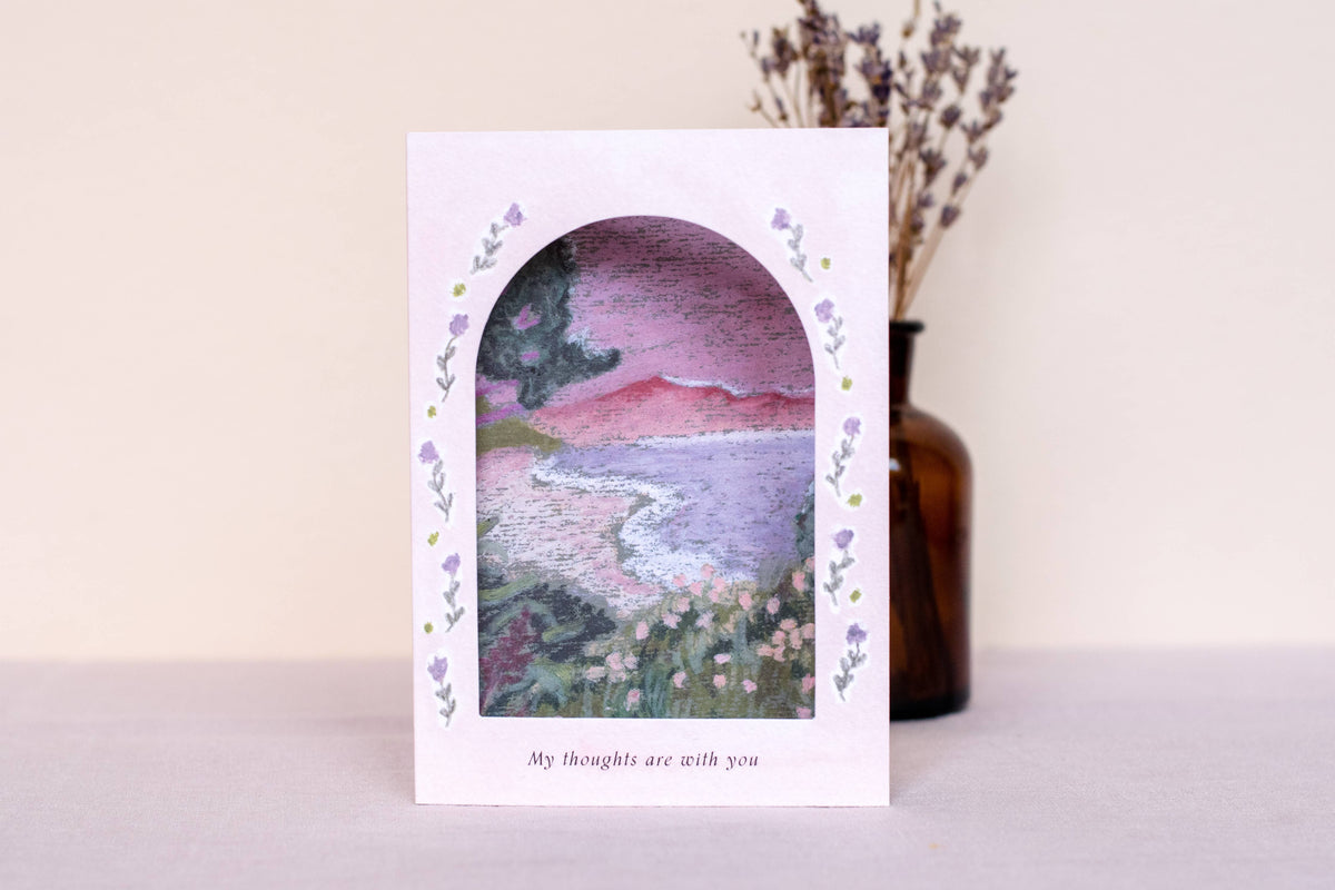 Thinking of you Arch Window Sympathy Card