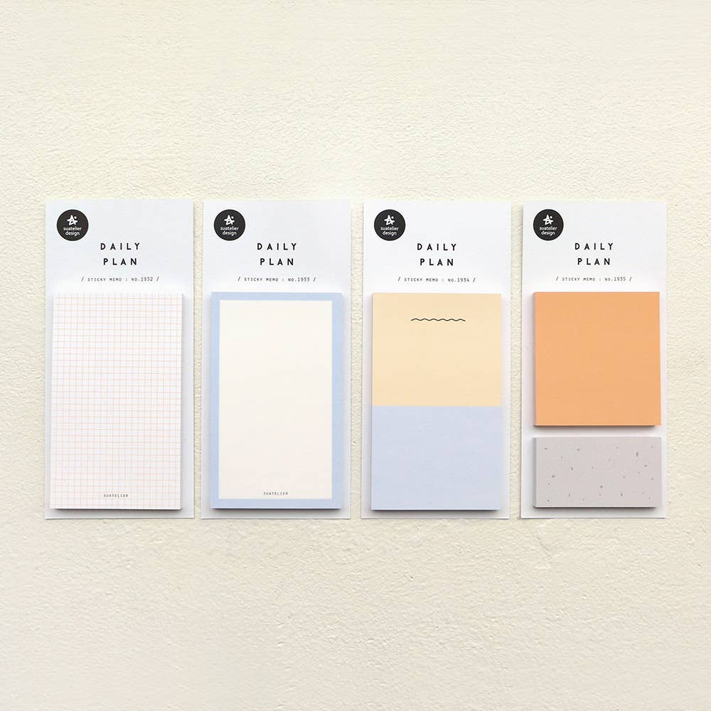 Sticky Notes - Daily Plan (Grid Notes)