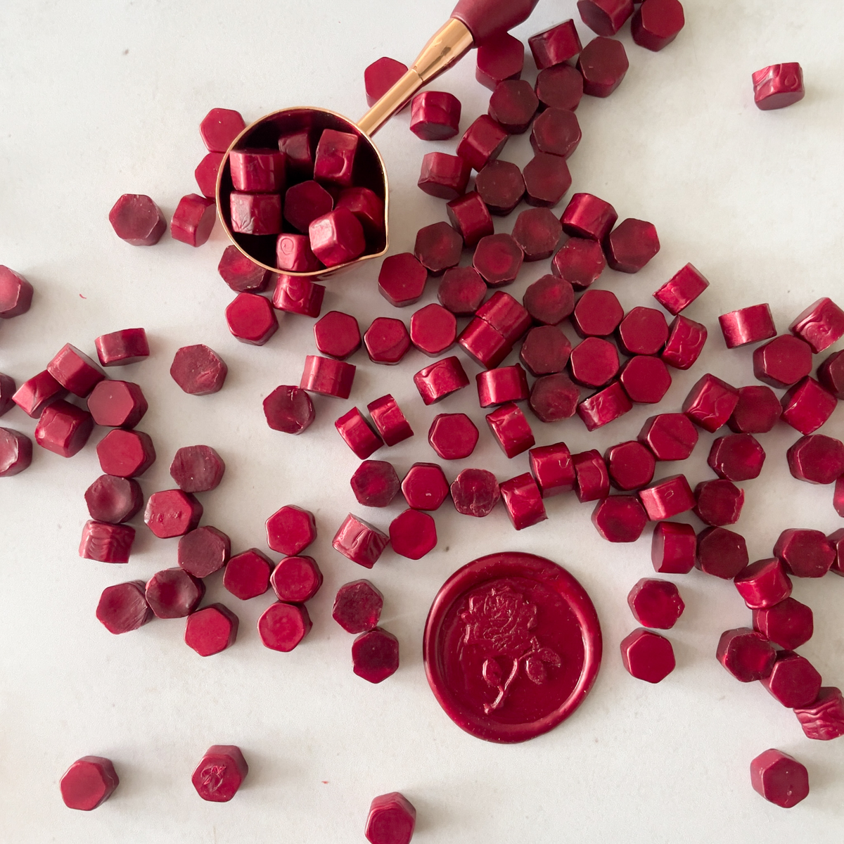Burgundy Sealing Wax Beads | Plastic Free Wax Seal Beads
