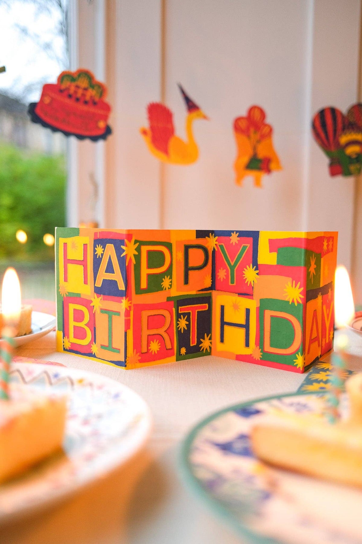 Happy Birthday Concertina Greeting Card