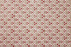 Block Printed Wrapping Paper Sheets - Floral Lattice Winter Red