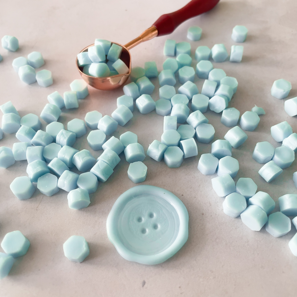 Aquamarine Sealing Wax Beads | Plastic Free Wax Seal Beads