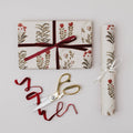 Red Floral Botanical Luxury Gift Wrap Christmas Papers