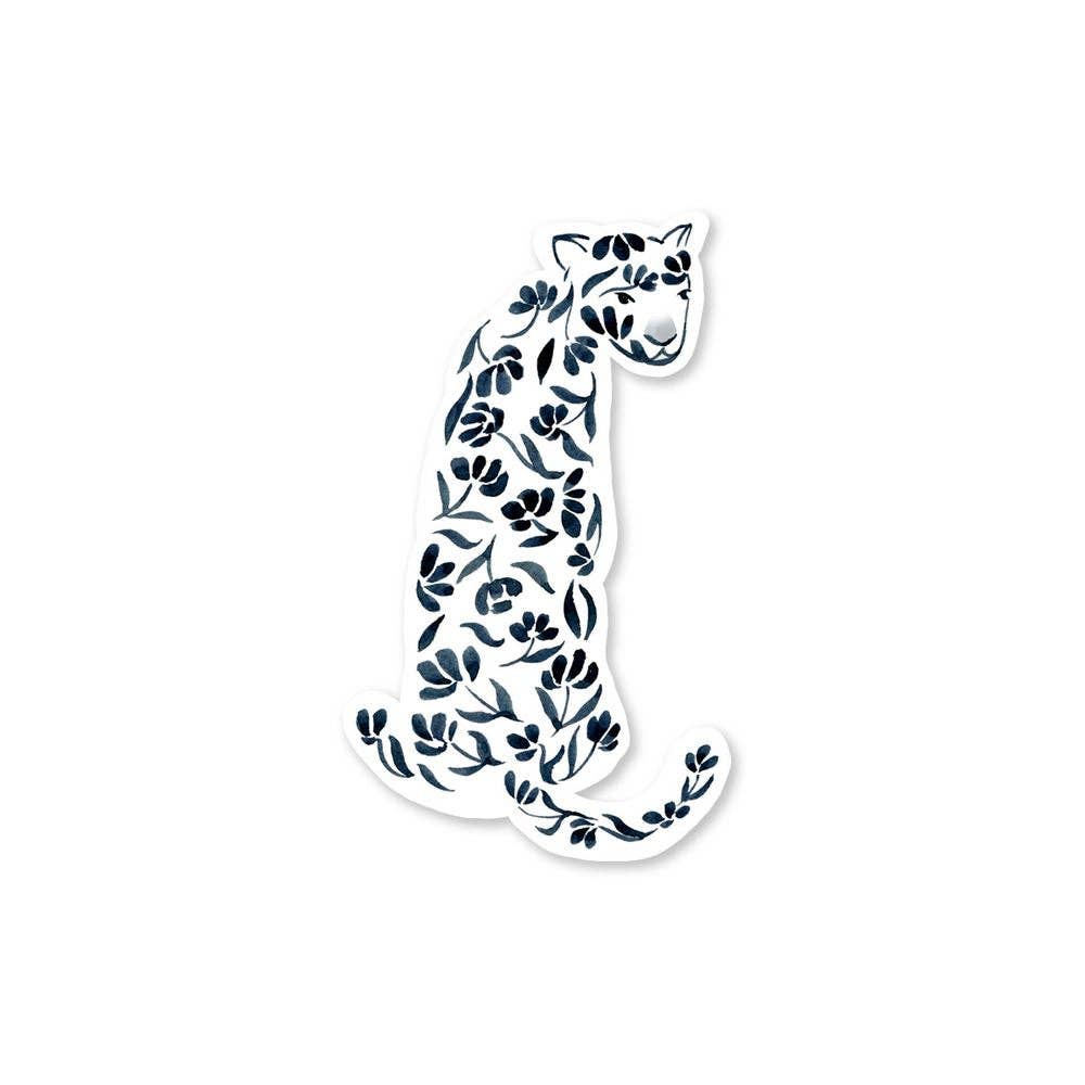 Floral Leopard Vinyl Sticker