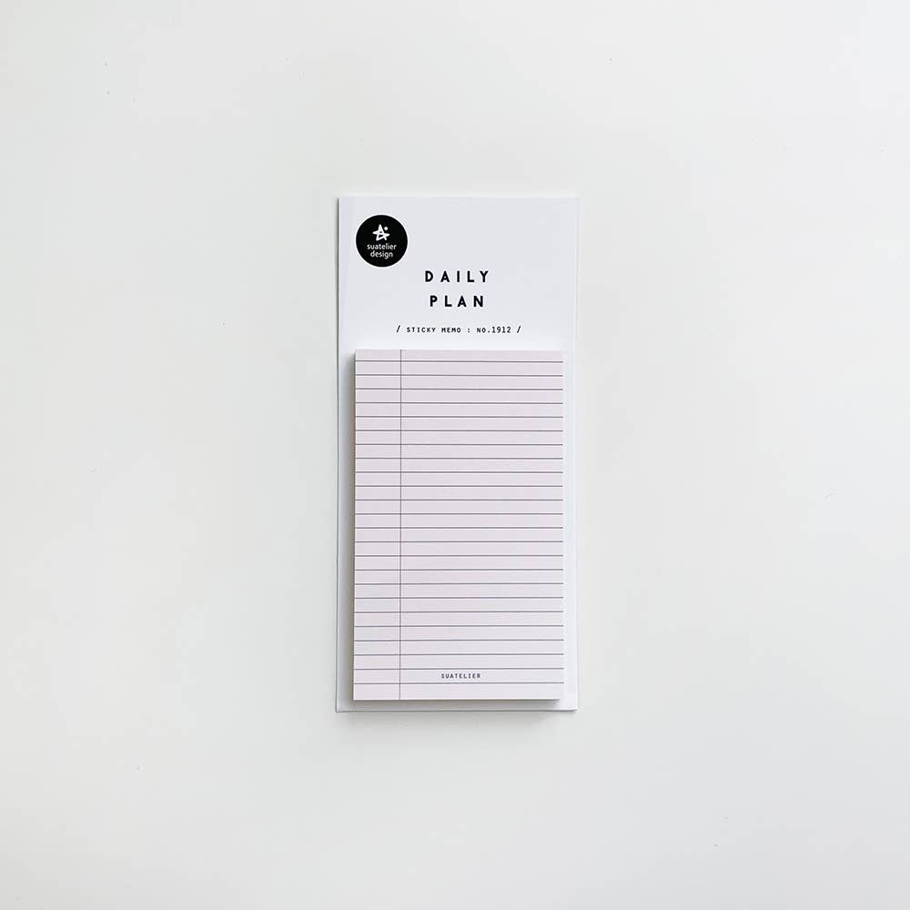 Sticky Notes - Daily Plan (Lined)