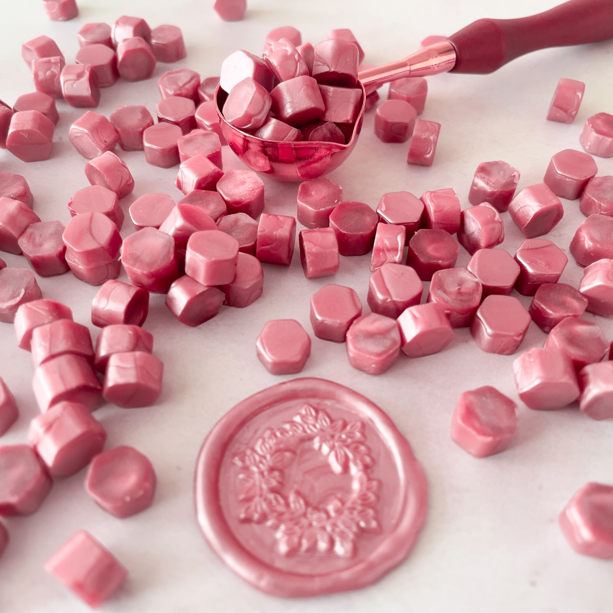 Dusky Pink Sealing Wax Beads | Plastic Free Wax Seal Beads