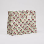 Block Printed Gift Bag - Trellis Cherry