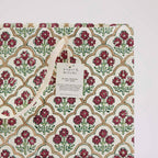 Block Printed Gift Bag - Trellis Cherry